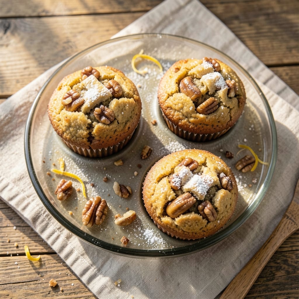 2 Banana Nut Muffins Recipe: Chewy Centers and Crunchy Walnut Bites