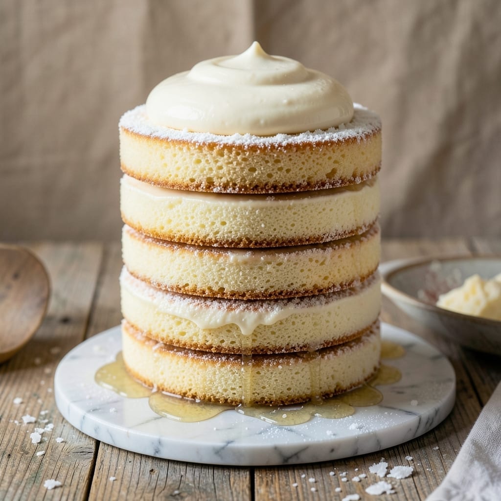 18-Layer Vanilla Cake Recipe: Fondant-Bridged Tower of Creamy Precision
