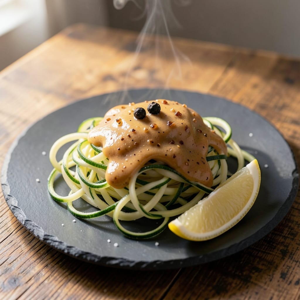 2 Ingredient Keto Pasta Recipe: Zucchini Noodles With Garlic Butter Bliss