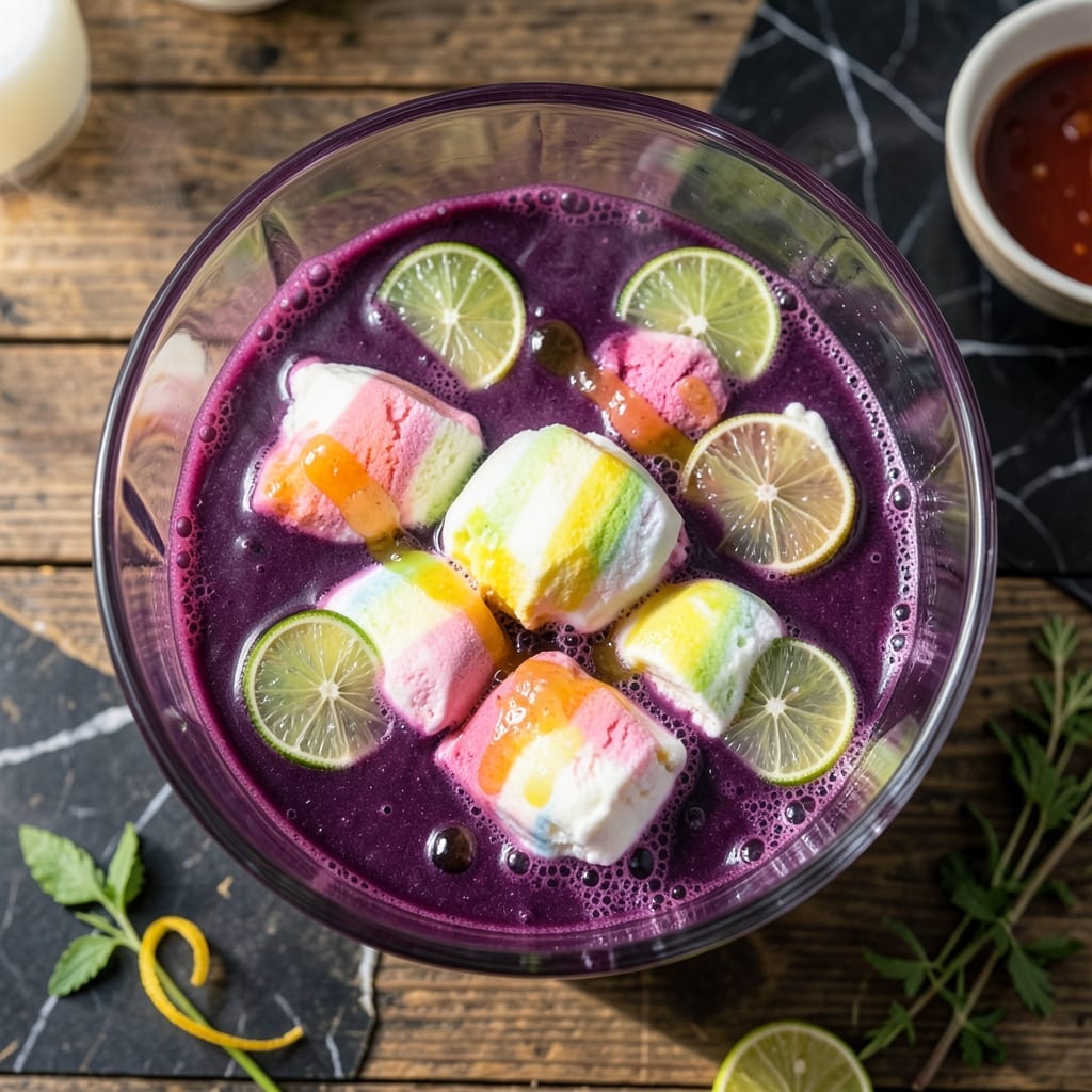 Purple Punch Recipe With Sherbet: Rainbow Swirl Party Favorite