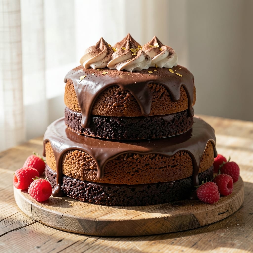 10-Inch Chocolate Fudge Cake Recipe: Deep Richness With Crisp Fondant Crown
