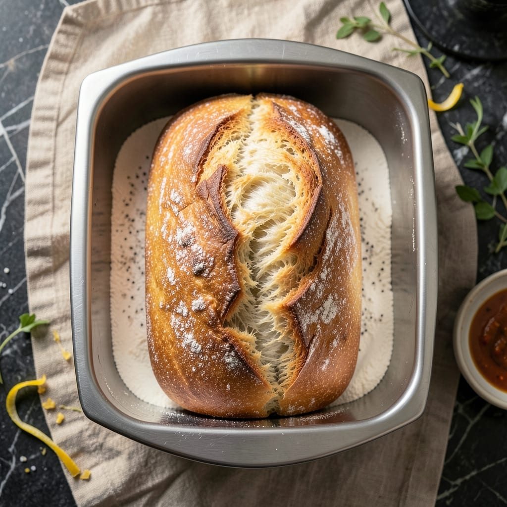 4-Ingredient Bread Machine Recipe: Hands-Off Loaf With Crusty Crunch