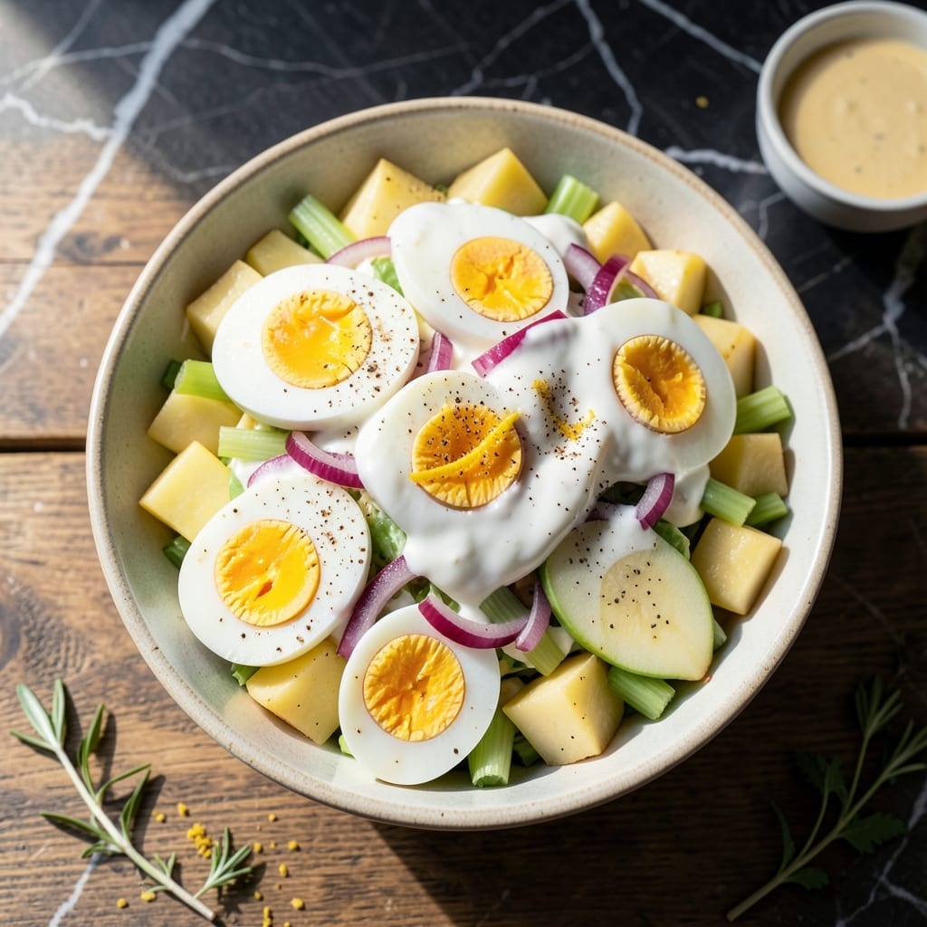 Potato Salad Recipe With Egg And Apple: Sweet Crunch Meets Creamy Tradition