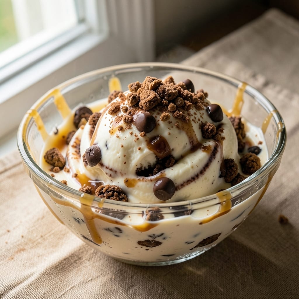 4 Quart Homemade Cookies and Cream Ice Cream Recipe: Swirled Vanilla-Cream Dream in Minutes