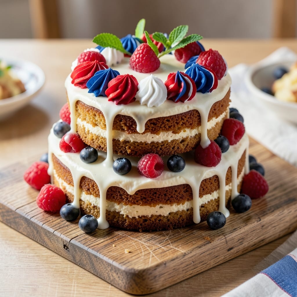 4th of July Pound Cake Recipe: Patriotic Vanilla and Berry Swirl Magic