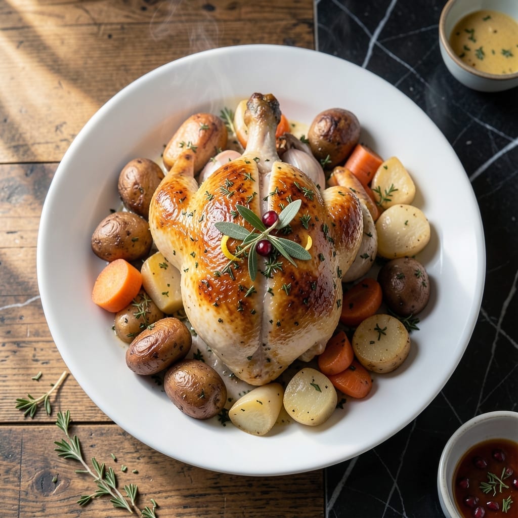 Deboned Whole Chicken Recipe: Oven-Roasted With Herb-Infused Crispiness