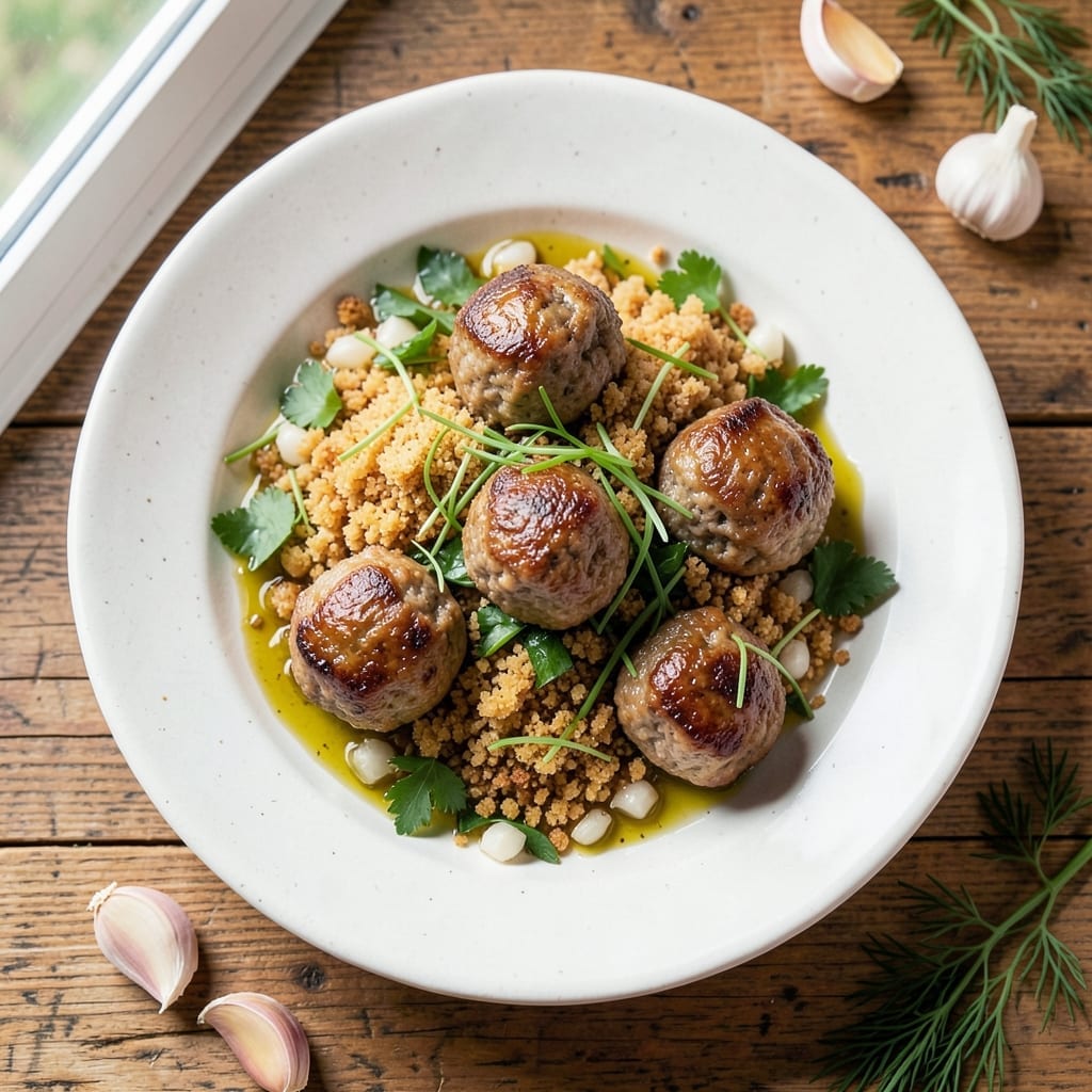 1 Pound Ground Pork Recipe: Savory Garlic-Herb Stuffed Meatballs