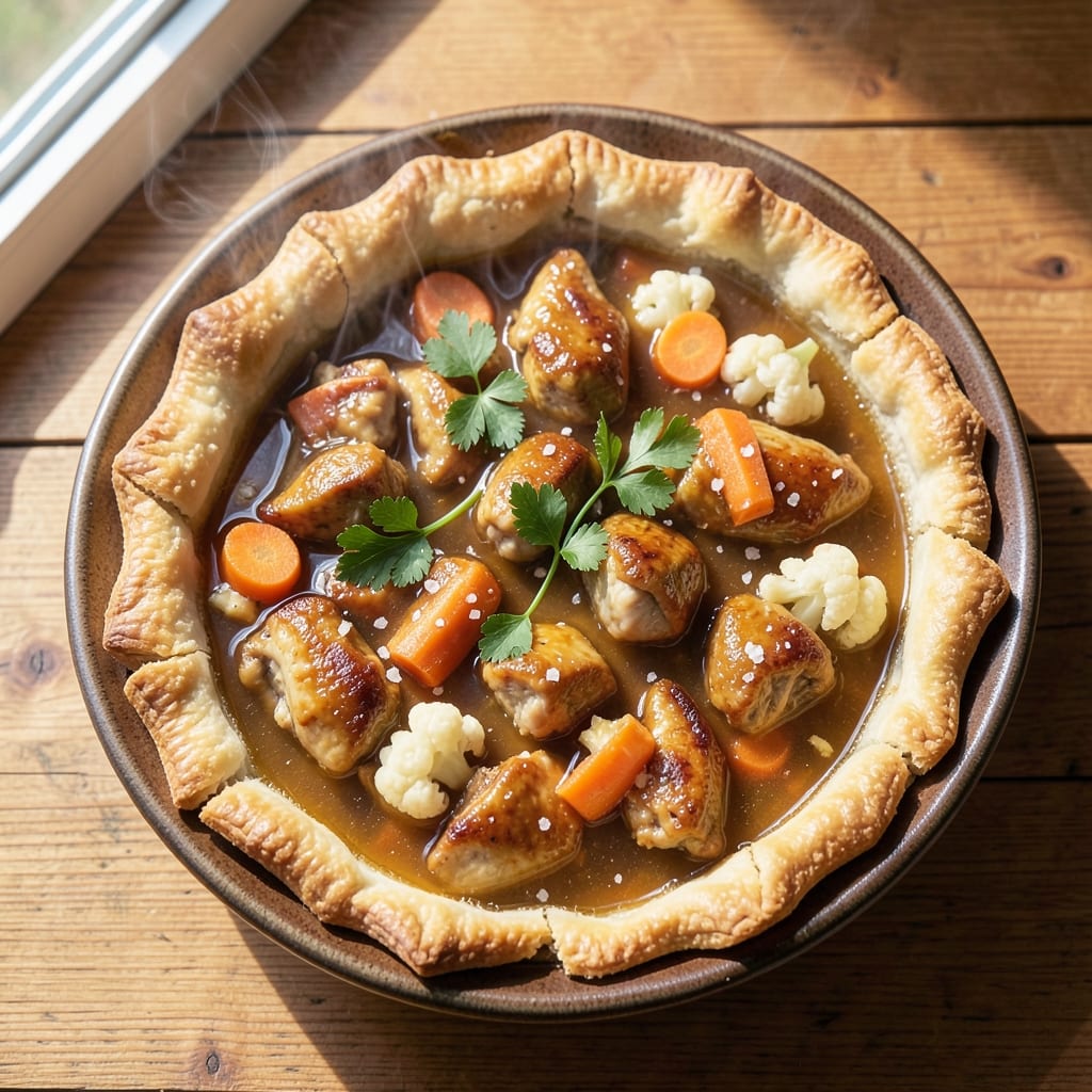 1 Crust Chicken Pot Pie Recipe: Single-Dish Comfort With Crispy Top 1 Crust Chicken Pot Pie Recipe: Single-Dish Comfort With Crispy Top