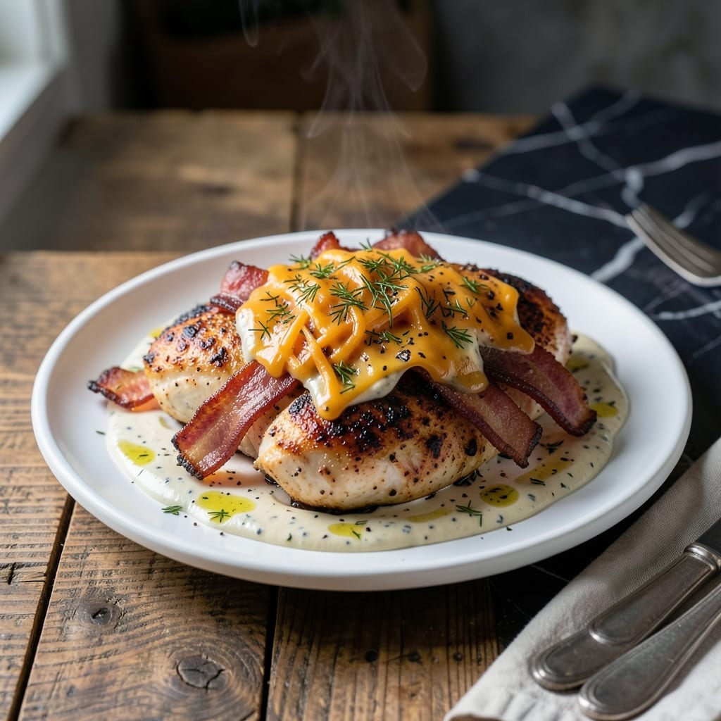 Baked Chicken Bacon Ranch Recipe: Crispy Topped Comfort Meal