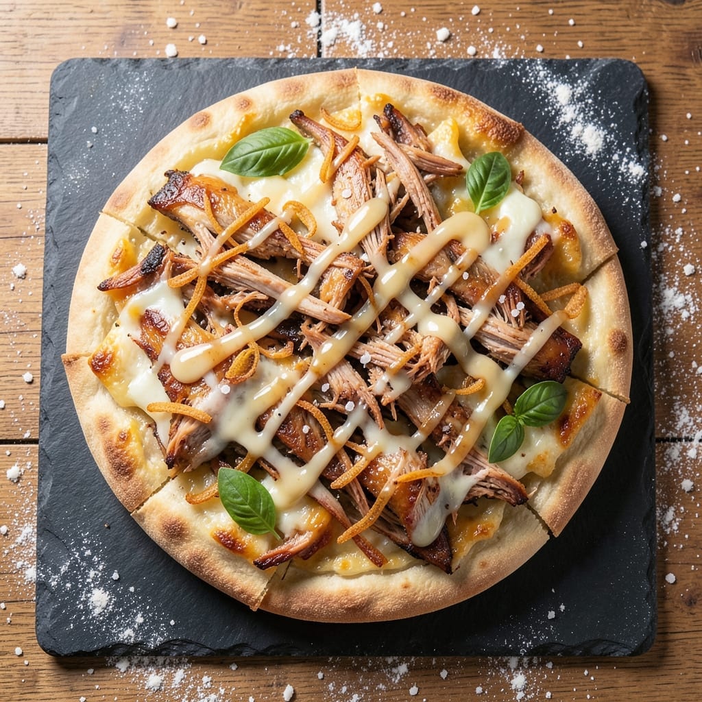 3 Cheese Chicken Flatbread Melt Recipe: Crispy Flatbread With Gooey Cheese Rivers