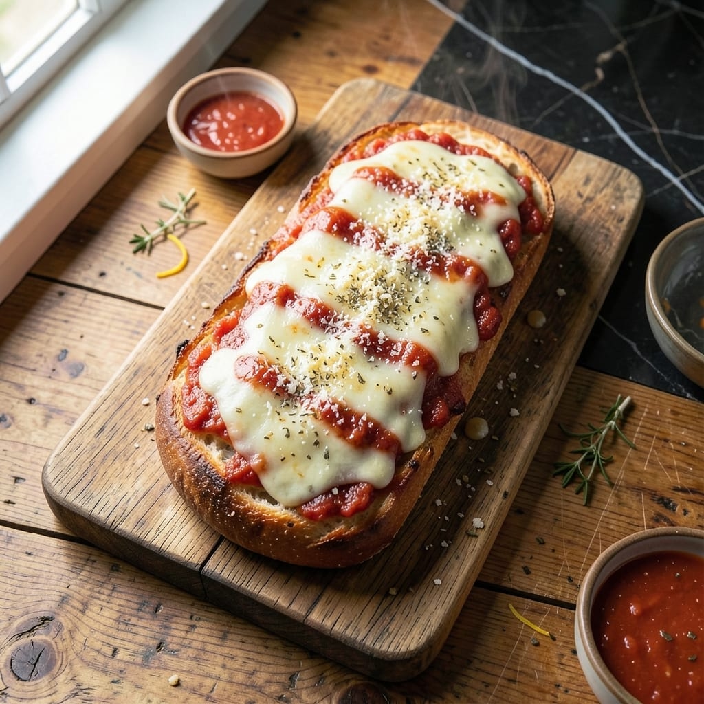 Pizza Bread Recipe French Bread: Cheesy Garlic Pull-Apart Loaf