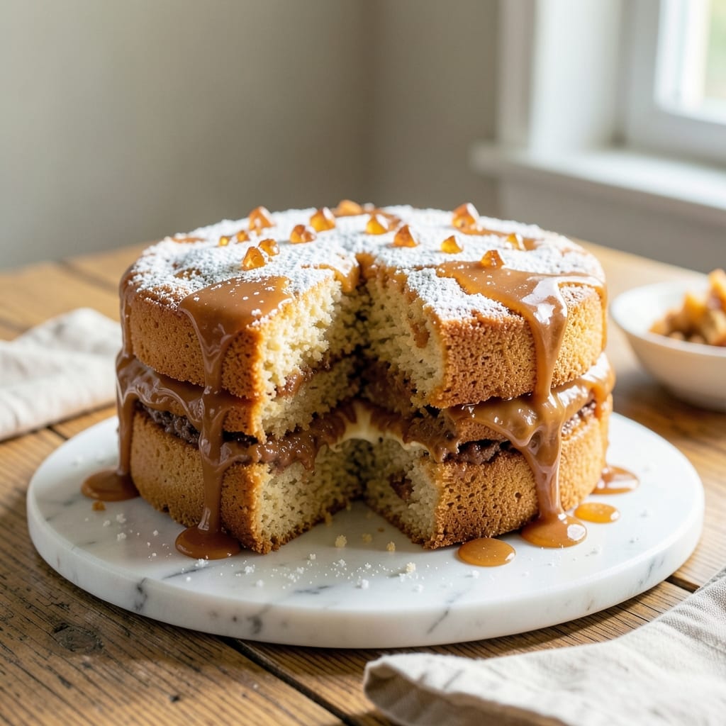 2 Layer Caramel Cake Recipe: Ultra-Moist Crumb With Buttery Caramel Swirls