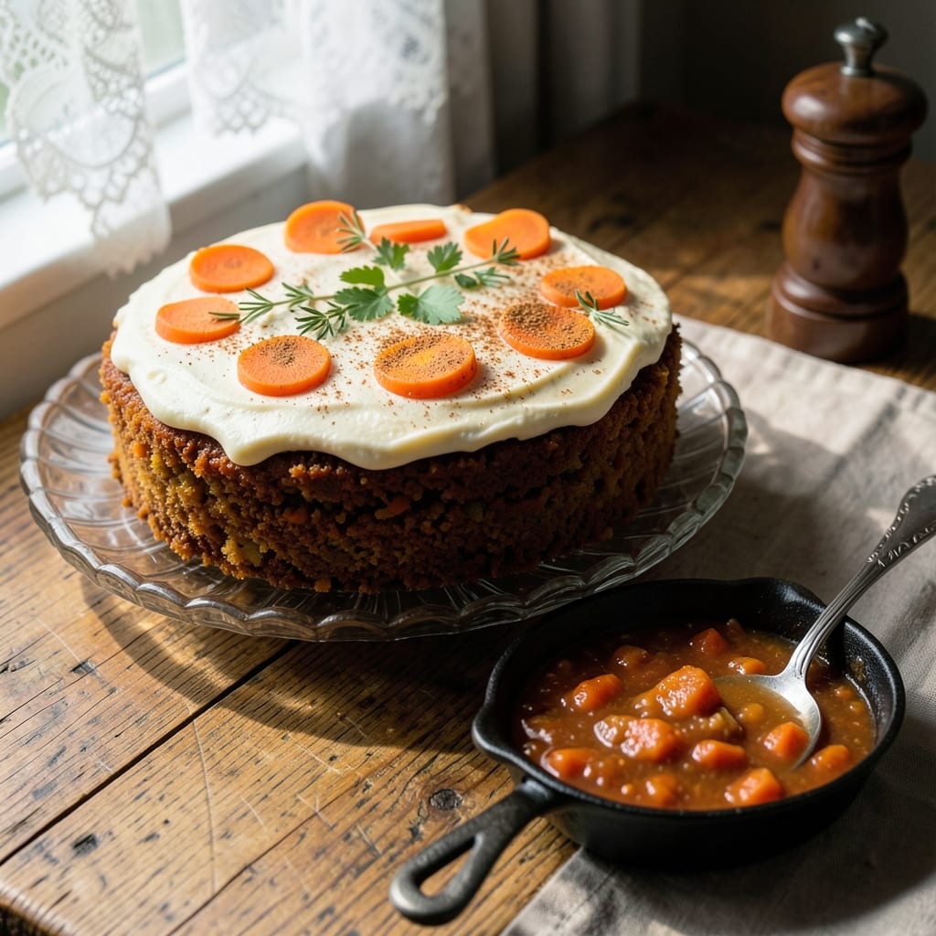 1940s Carrot Cake Recipe: Walnut-Studded Spice Cake With Cream Cheese Frosting
