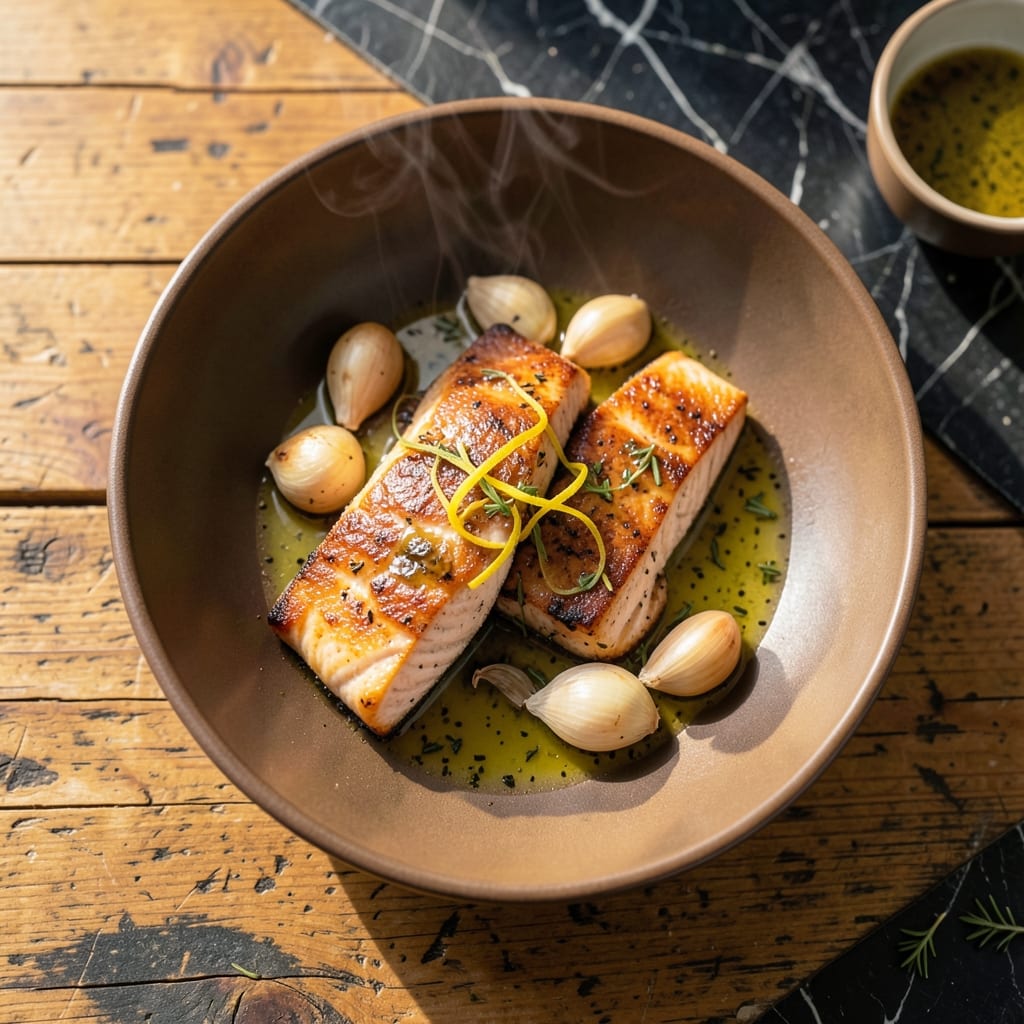 Portuguese Salmon Recipe: Lemon-Garlic Infused Flaky Fillets