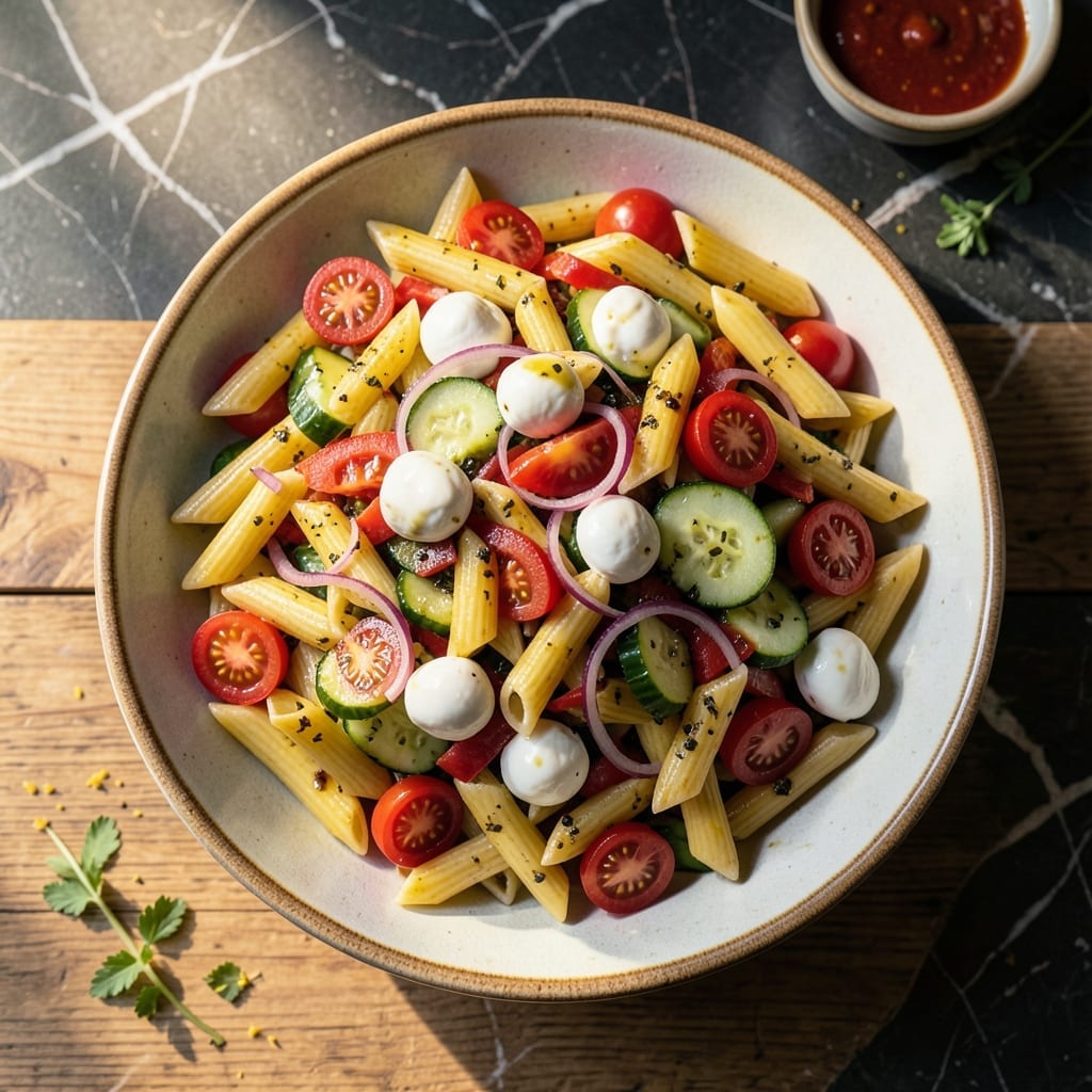 Italian Pasta Salad Recipe Vegetarian: Garden-Fresh Medley With Zesty Herb Dressing