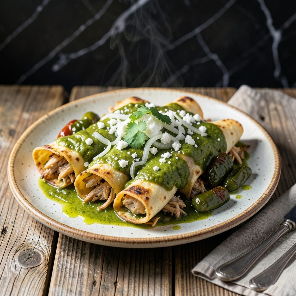 Chicken Enchilada Recipe Green Sauce: Tangy Verde Smothered Goodness