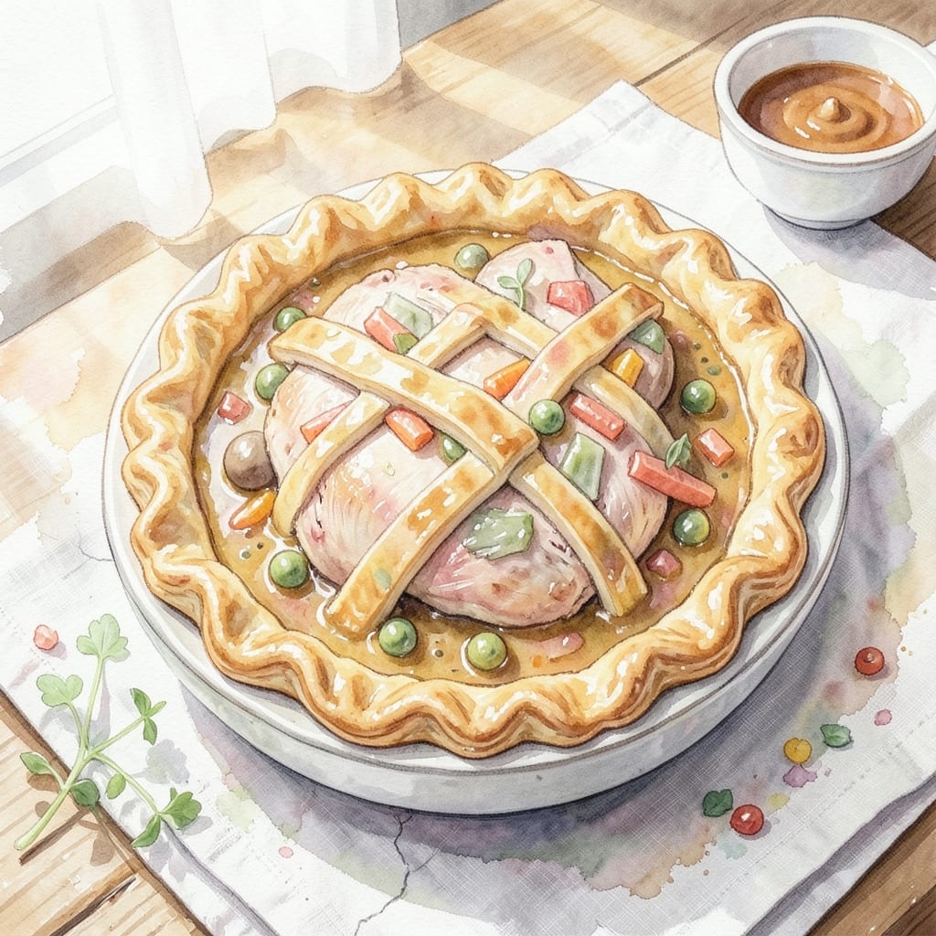 Turkey Pot Pie Recipe With Frozen Vegetables: Flaky Crust Over Hearty Filling