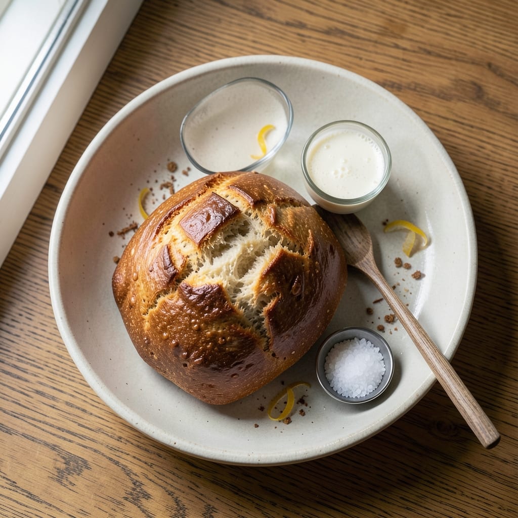 4-Ingredient No-Yeast Bread Recipe: Quick Rise, Crusty Crunch Without Waiting