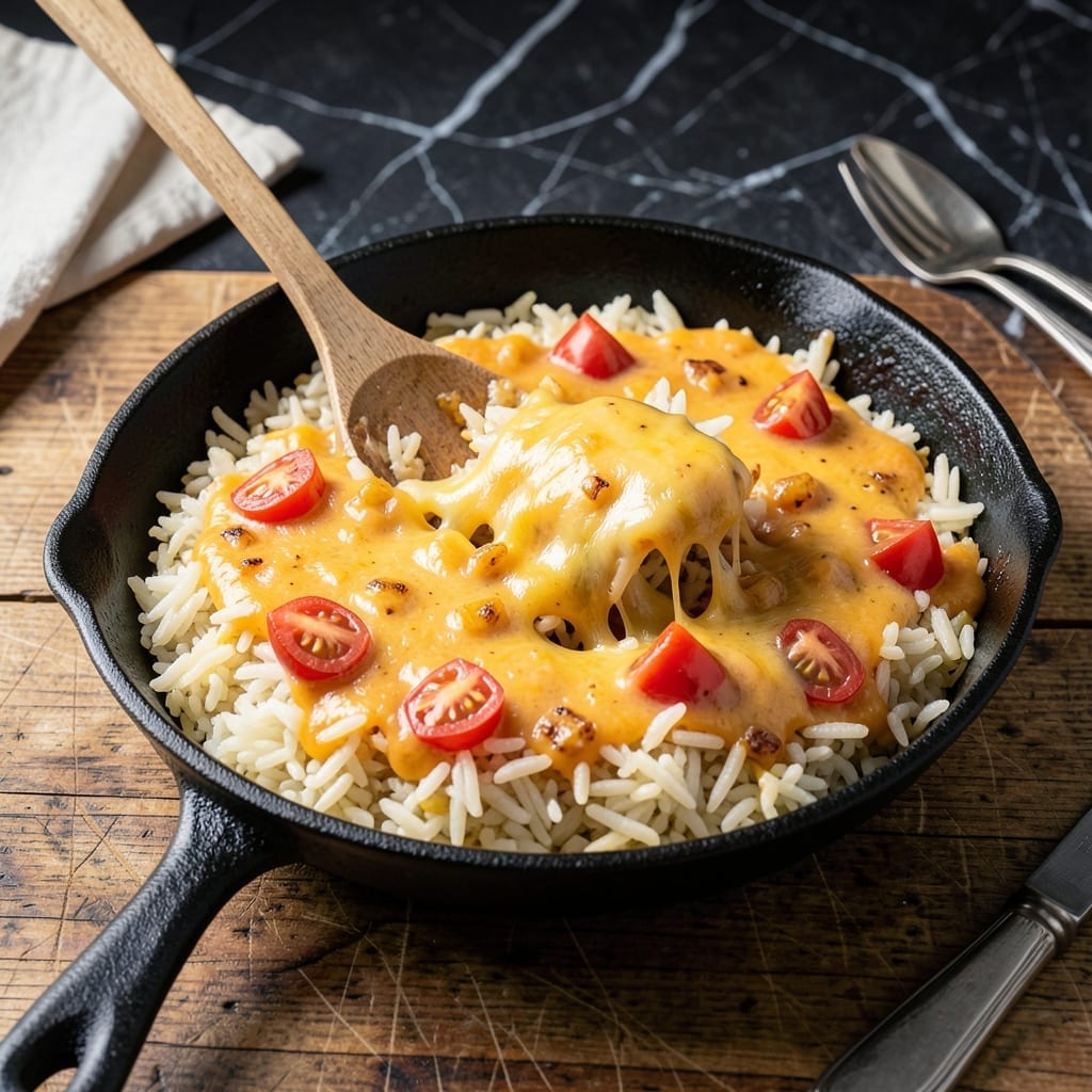 Queso Rice Recipe: Cheesy Tex-Mex Side in One Pot