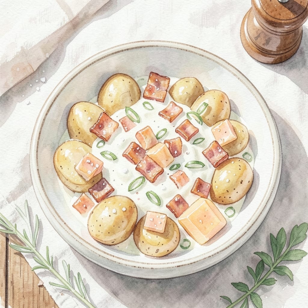 Loaded Potato Salad Recipe Cold: Creamy Ranch and Cheddar With Crispy Bacon