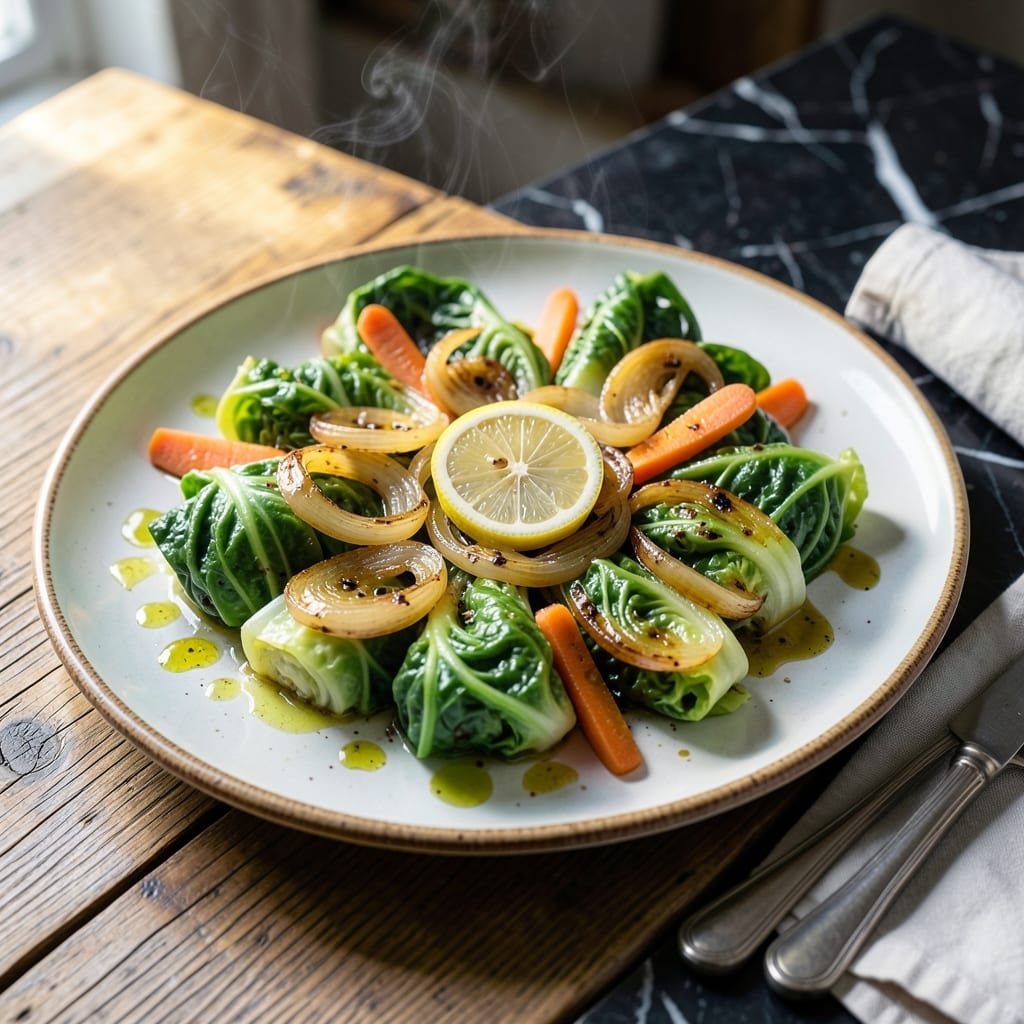 Turkish Cabbage Recipe: Lemon-Garlic Braised Tenderness