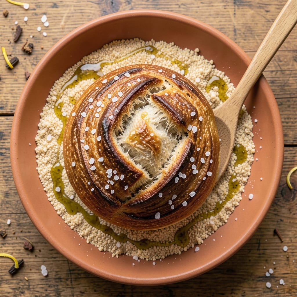 1000g Bread Recipe: No-Knead Crusty Loaf in One Oven Session