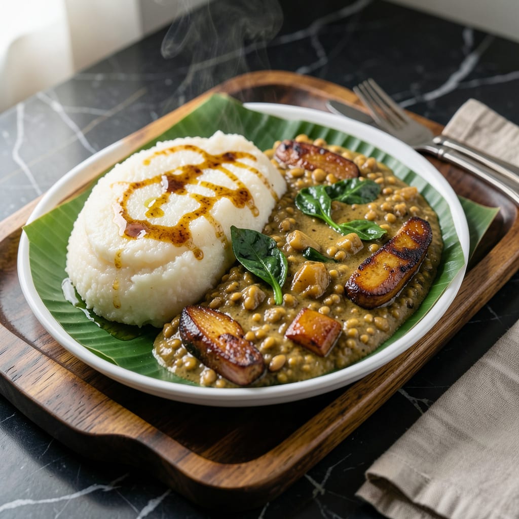 Fufu and Egusi Recipe: Swallow and Soup With Authentic African Flavor illustration with key details