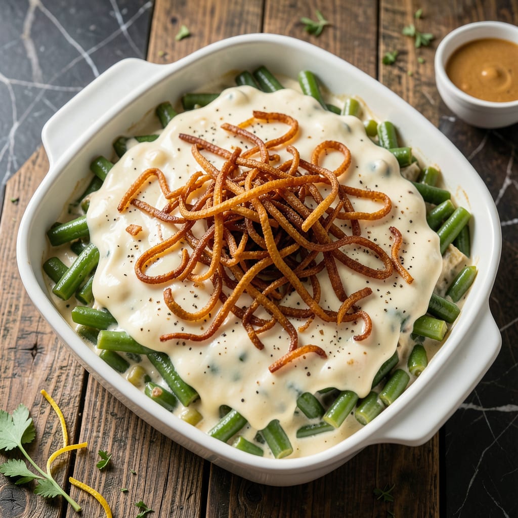 Green Bean Casserole Recipe Cream of Chicken: Classic Midwest Comfort With Crunchy Onion Topping detailed visual guide