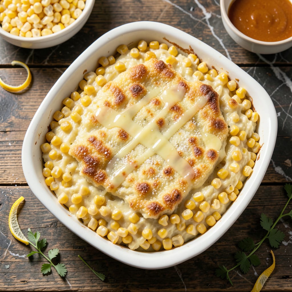 Old Betty Crocker Scalloped Corn Recipe: Nostalgic Creamy Layers With Buttery Crunch illustration with key details