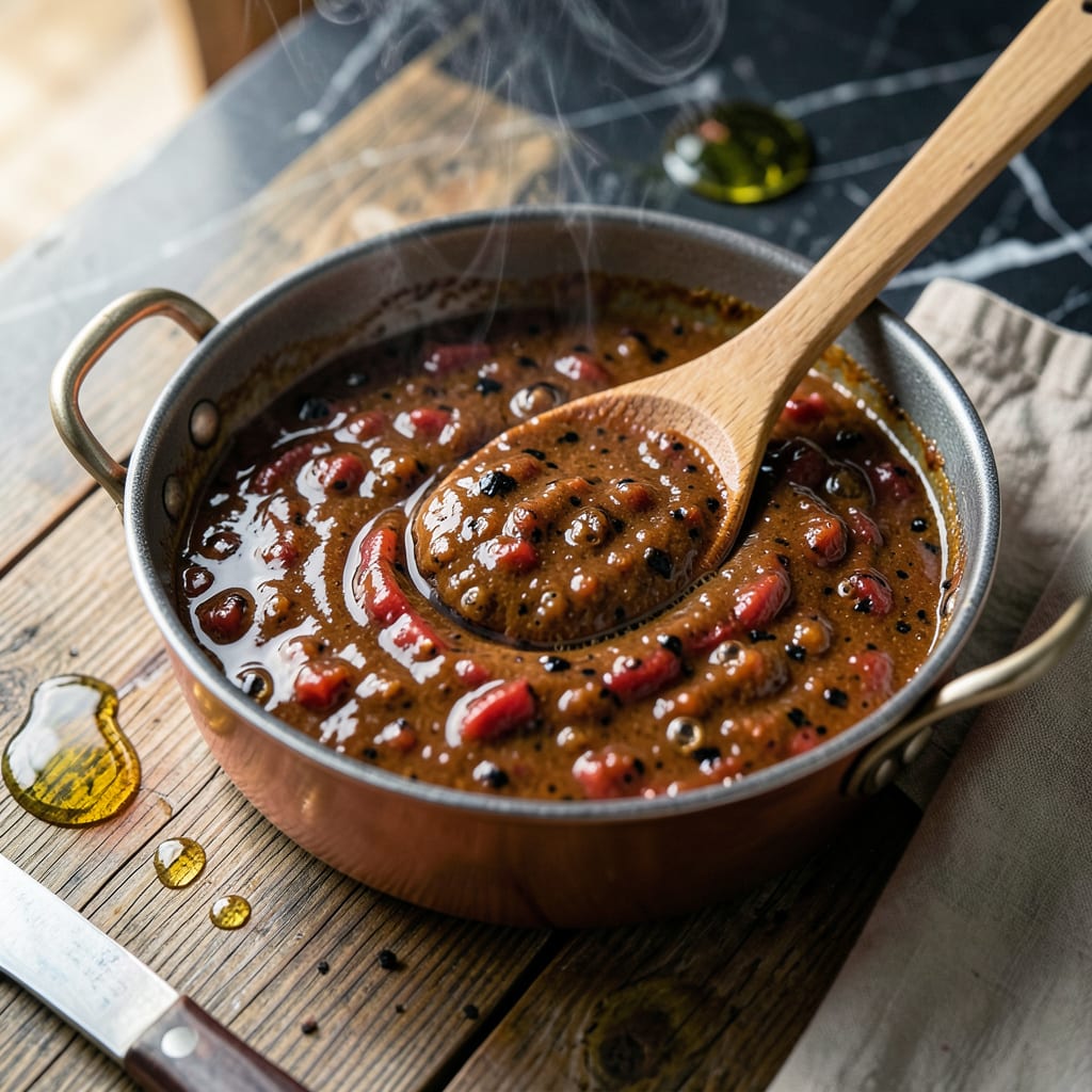 Open Pit BBQ Sauce Recipe: Smoky Tomato Depth With Tangy Sweetness example with annotations