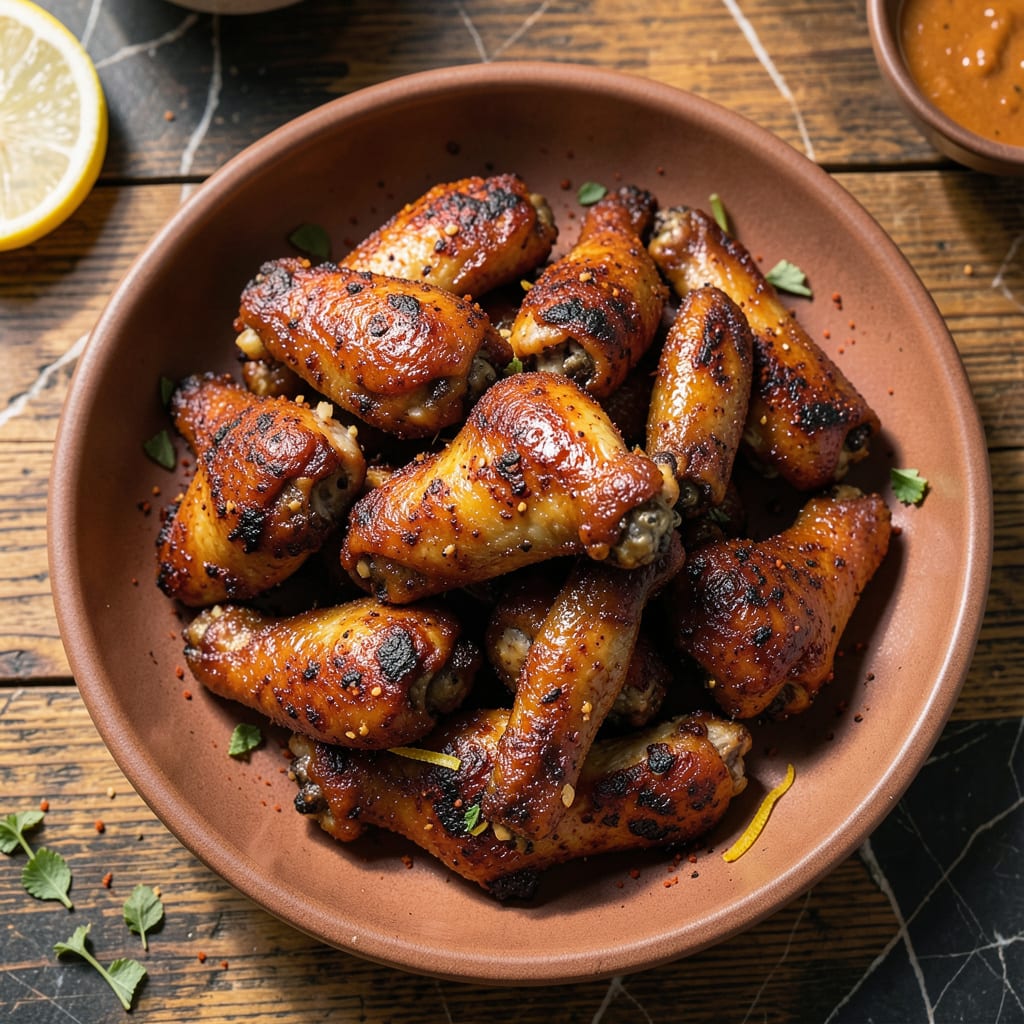 outback kookaburra wings recipe illustration with key details