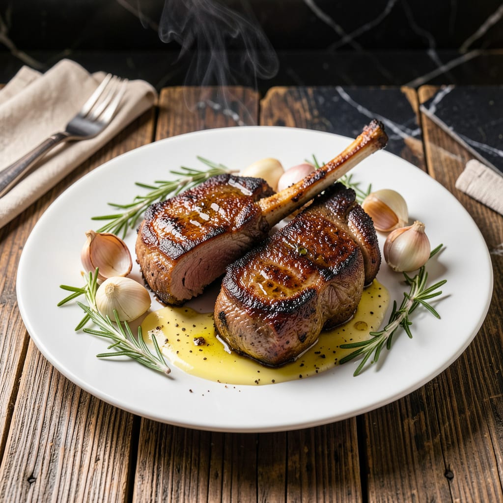 Texas Roadhouse Pork Chop Recipe: Pan Seared Juiciness With Herb Butter Baste example with annotations