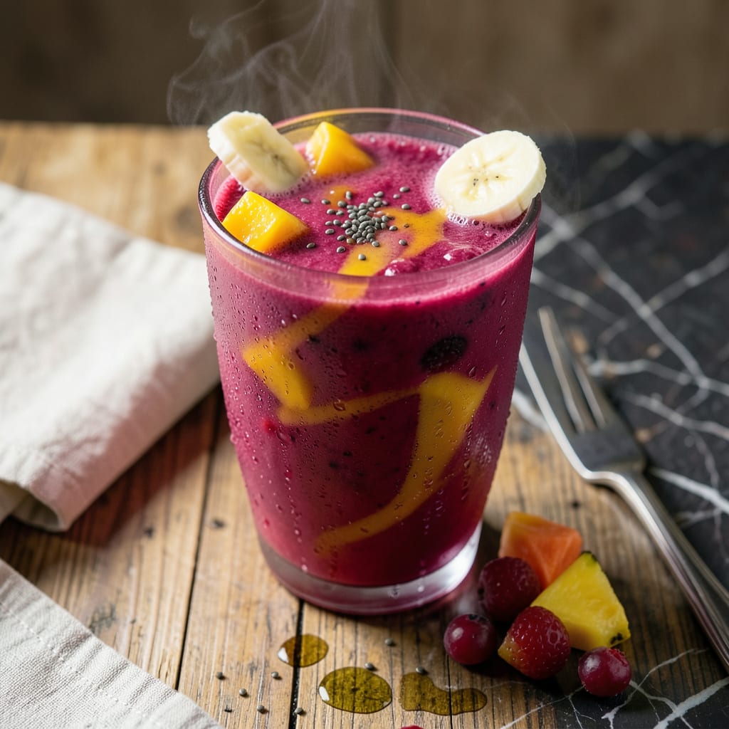 Very Berry Cranberry Tropical Smoothie Recipe: Island Paradise in a Glass